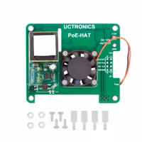 UCTRONICS PoE HAT 5V 3A for Raspberry Pi 4B, 3B+ and 802.3af/at PoE Network, with Cooling Fan