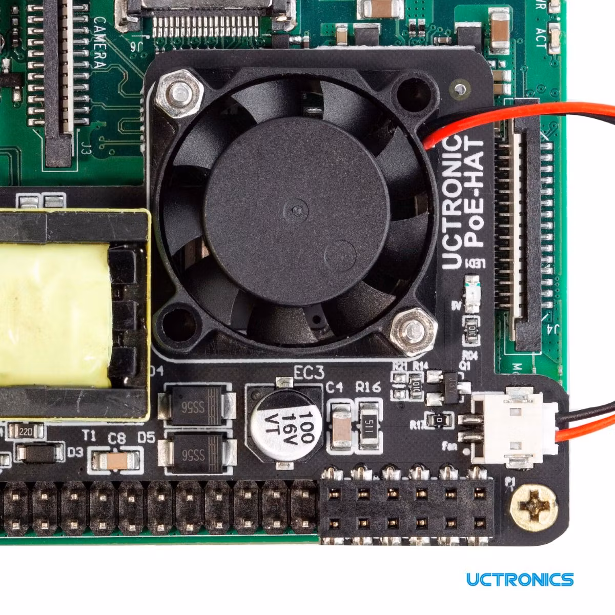UCTRONICS PoE HAT for Raspberry Pi