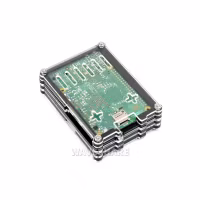 Transparent and Black Acrylic Case for Raspberry Pi 5, Supports installing Official Active Cooler