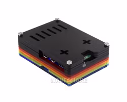 Rainbow Acrylic Case For Raspberry Pi 5, Colorful Translucent Acrylic Case