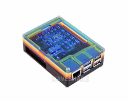 Rainbow Acrylic Case For Raspberry Pi 5, Colorful Translucent Acrylic Case