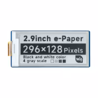2.9inch E-Paper E-Ink Display Module for Raspberry Pi Pico, 296×128, Black / White, SPI