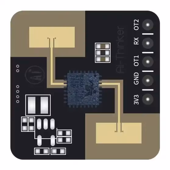 Ai-Thinker 24G multi-target human movement trajectory positioning and tracking radar module Rd-03D onboard PCB antenna