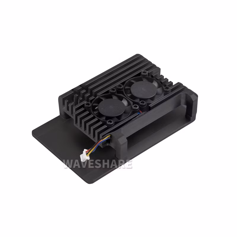 Aluminium Alloy Case for Raspberry Pi 5, Dual Cooling Fans
