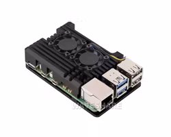 Aluminium Alloy Case for Raspberry Pi 5, Dual Cooling Fans