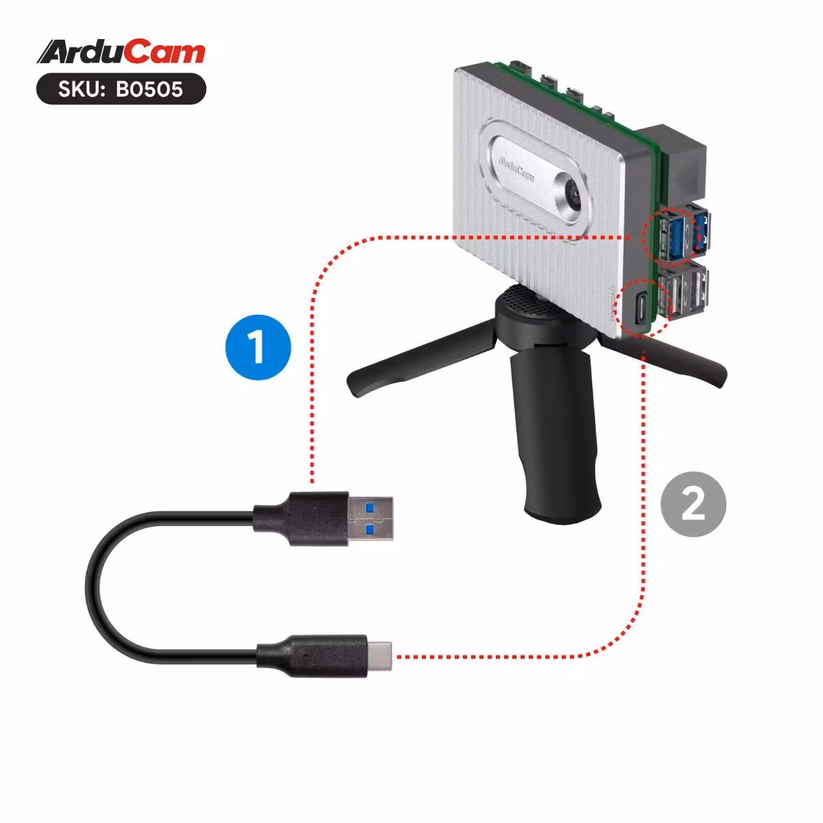 Arducam PiNSIGHT, 12MP Vision AI Mate for Raspberry Pi 5
