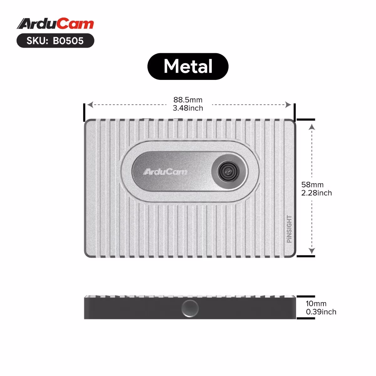 Arducam PiNSIGHT, 12MP Vision AI Mate for Raspberry Pi 5