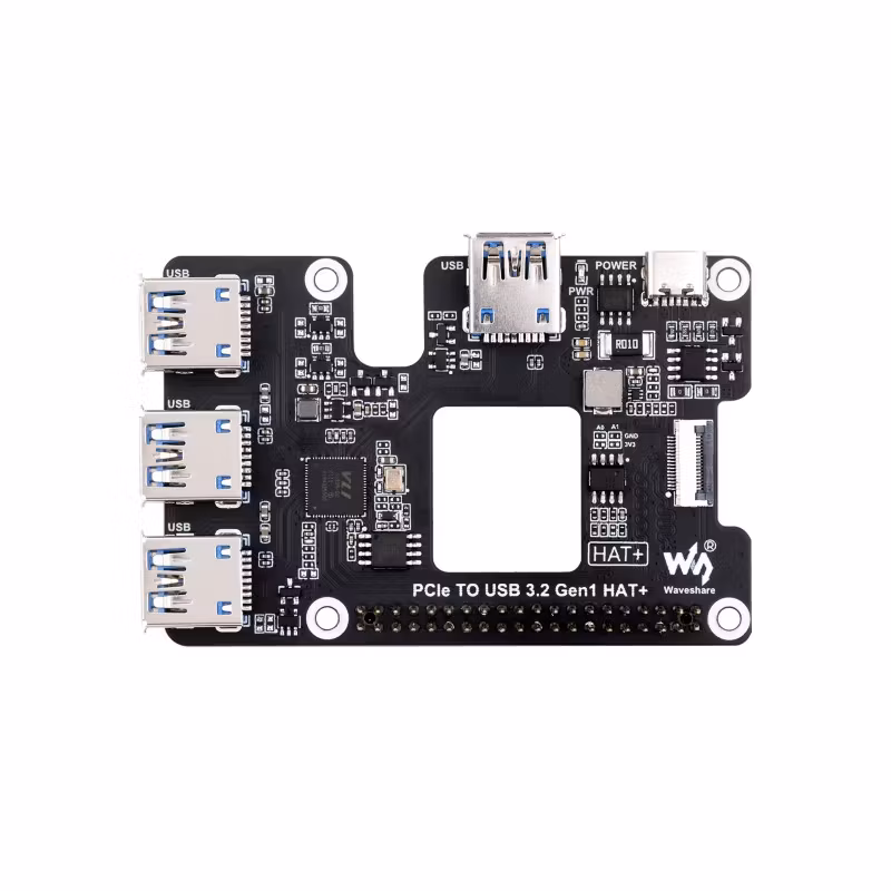 PCIe To USB 3.2 Gen1 HAT for Raspberry Pi 5