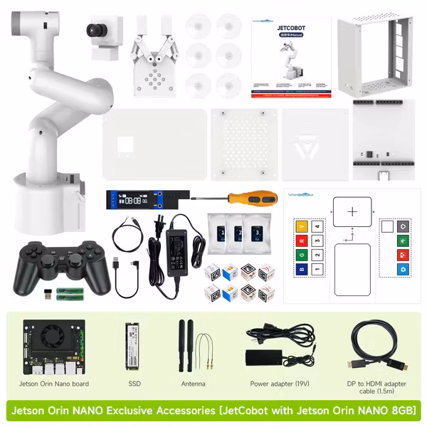 JetCobot 7-axis visual collaborative robotic arm for Jetson NANO 4GB or With Jetson Orin NX 16GB