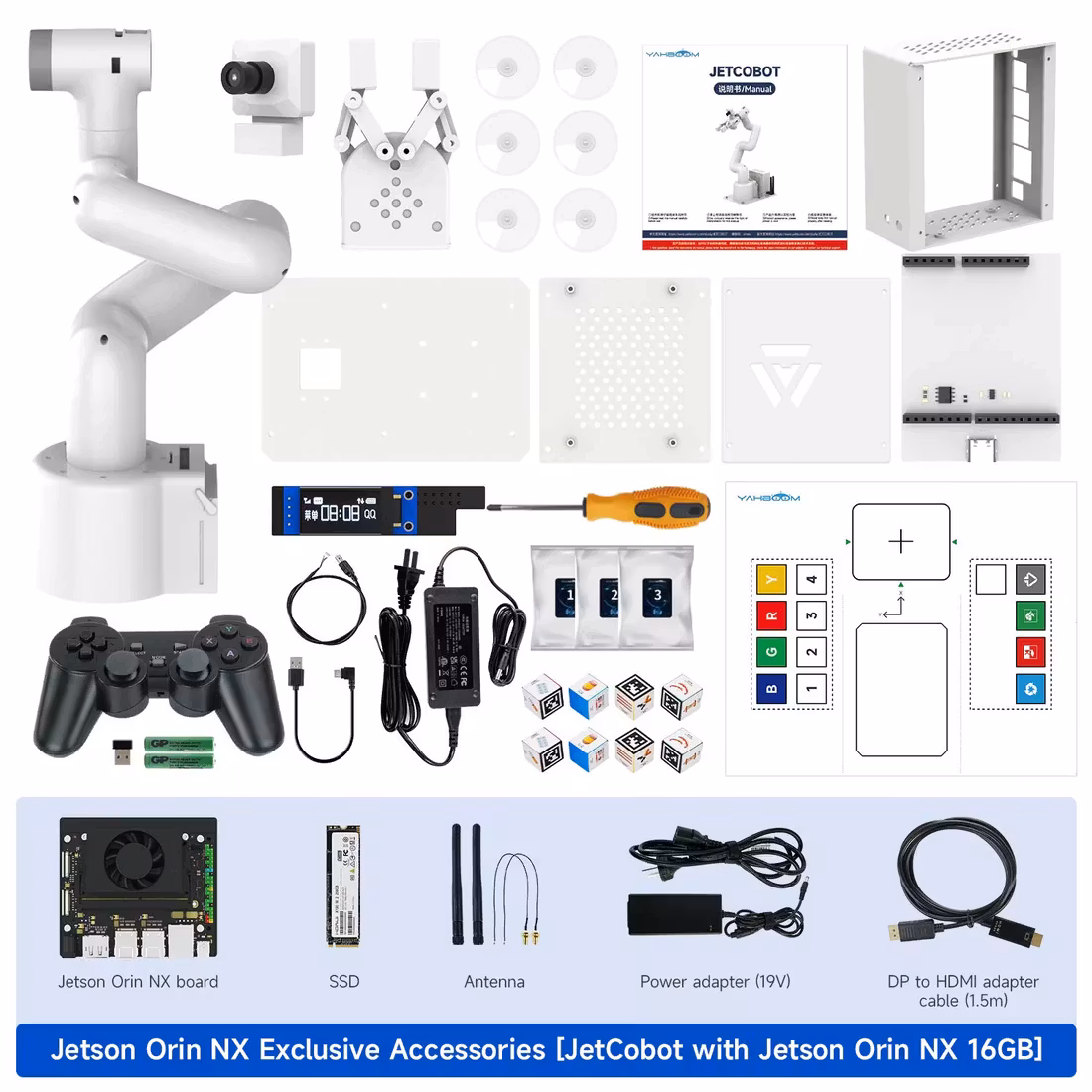JetCobot 7-axis visual collaborative robotic arm for Jetson NANO 4GB or With Jetson Orin NX 16GB