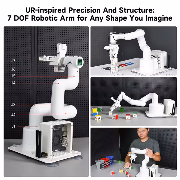 JetCobot 7-axis visual collaborative robotic arm for Jetson NANO 4GB or With Jetson Orin NX 16GB