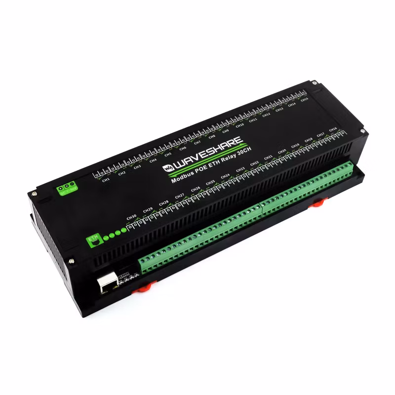 30-Ch Ethernet Relay Module, Modbus RTU/Modbus TCP Protocol, PoE