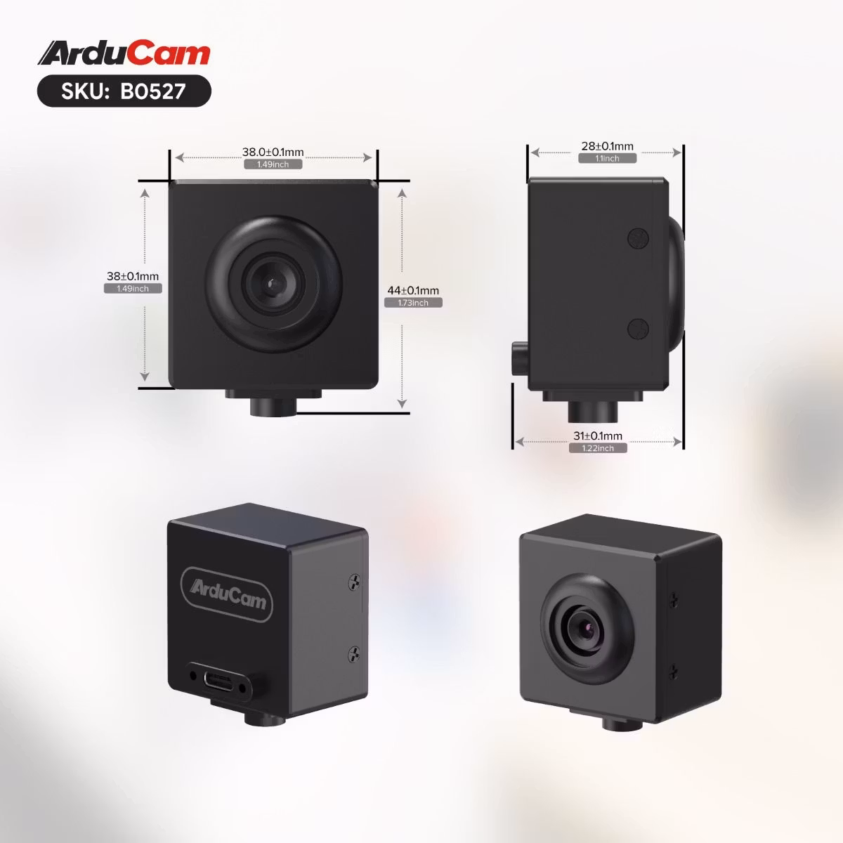 Arducam 200MP Motorized Focus USB 3.0 Camera Module