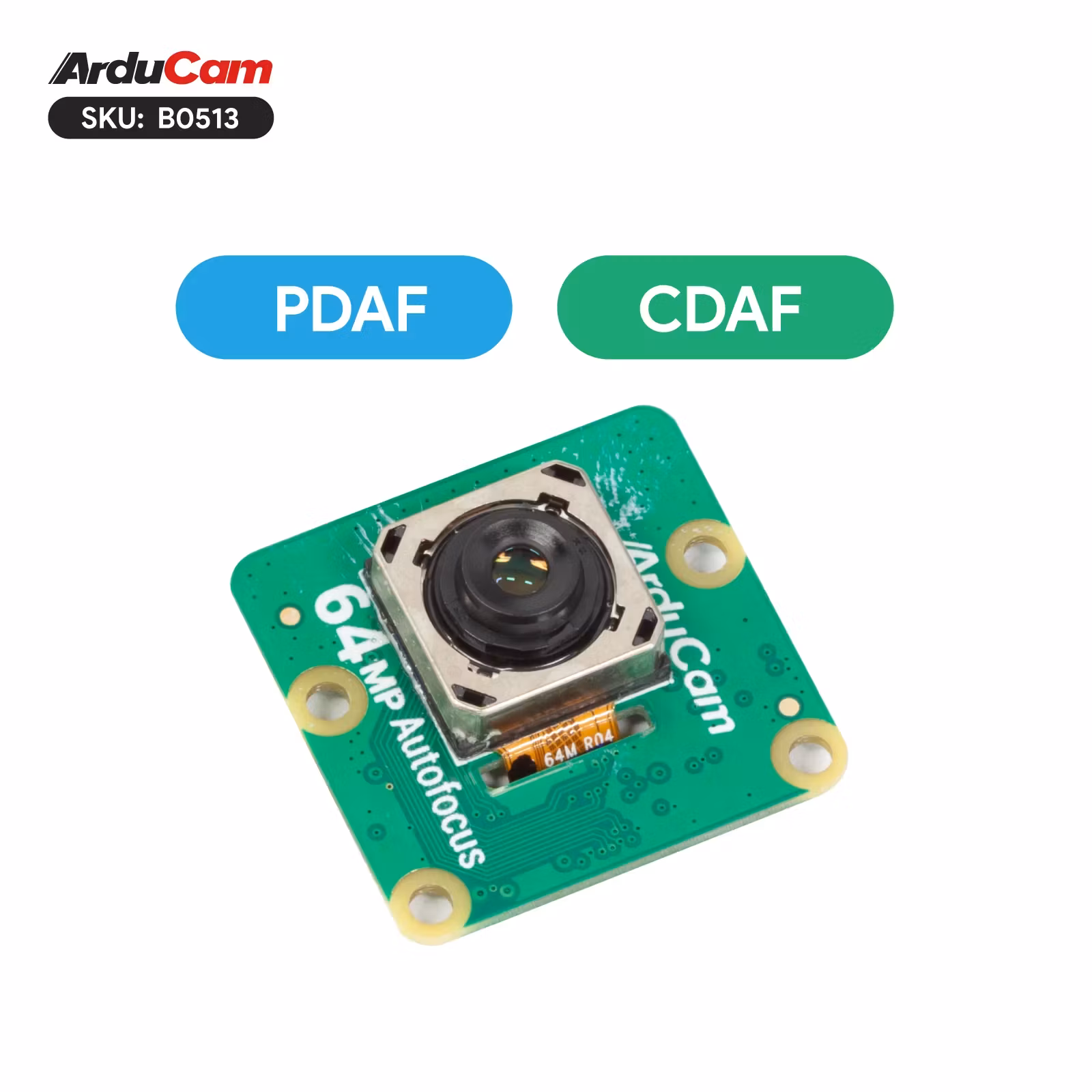Arducam Pivistation 5 Hawkeye, 64MP PDAF All-in-one Raspberry Pi 5 Camera Kit