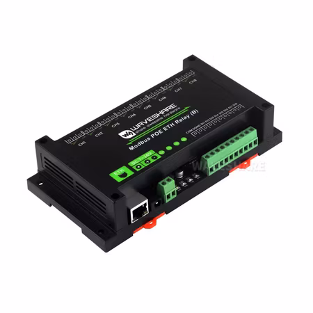8-ch Ethernet Relay Module (B) With Digital Input, Modbus RTU/Modbus TCP Protocol, PoE Port Communication