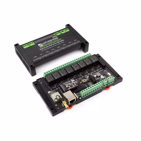 Industrial 8-Channel ESP32-S3 POE Wi-Fi Relay Module with Isolated RS-485 & Dual-Core Xtensa LX7