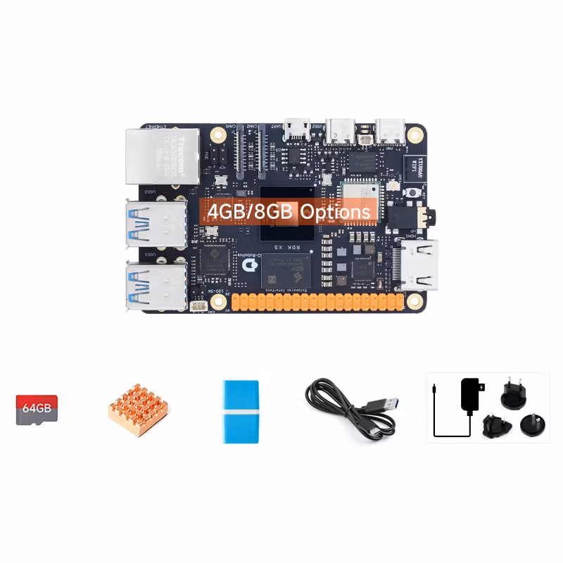 D-Robotics RDK X5 Dev Board – Sunrise 5, Octa-Core A55, 10 TOPS, 8GB RAM basic kit