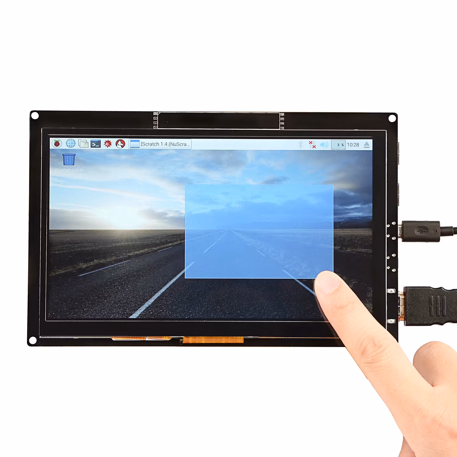 7 Inch 1024*600 Display Capacitive Touch Screen Monitor Raspberry Pi /PC/ BeagleBone Black Plug and Play