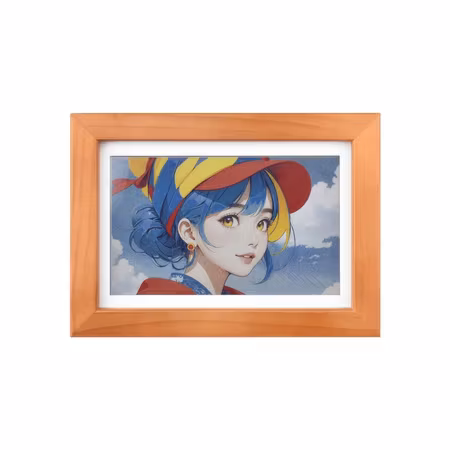 ESP32-S3 PhotoPainter 7.3-Inch E6 Full-Color E-Paper Display with Solid Wood Photo Frame | Ultra-Long Standby | 800×480 Resolution | Built-in Battery