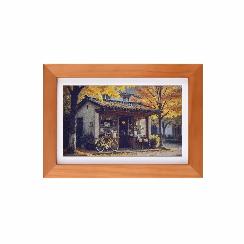 7.3″ Full color E-paper Display with Solid Wood Photo Frame for Raspberry Pi zero