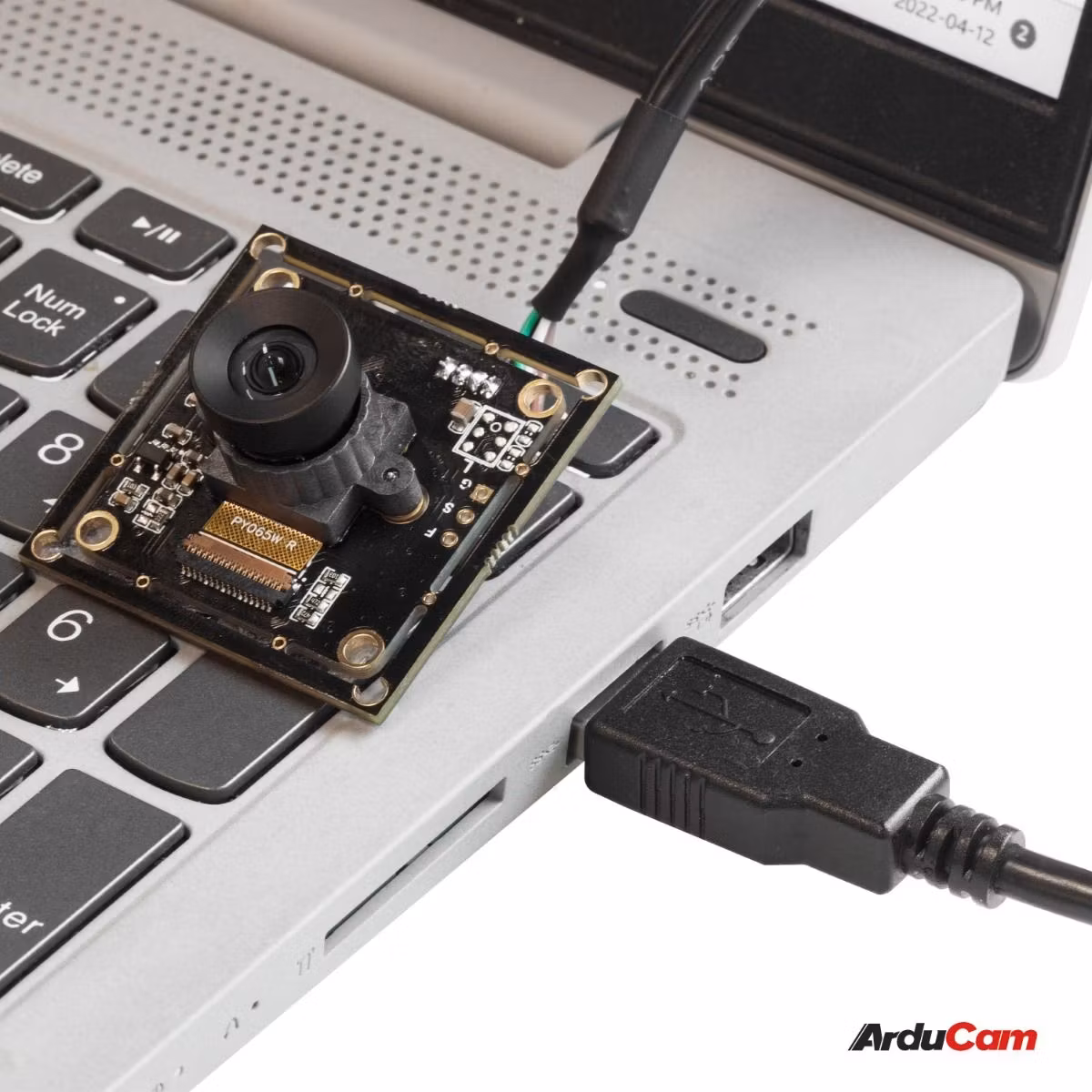 Arducam 100fps Global Shutter USB Camera Board, 1MP OV9281 UVC Webcam Module with Low Distortion M12 Lens Without Microphones