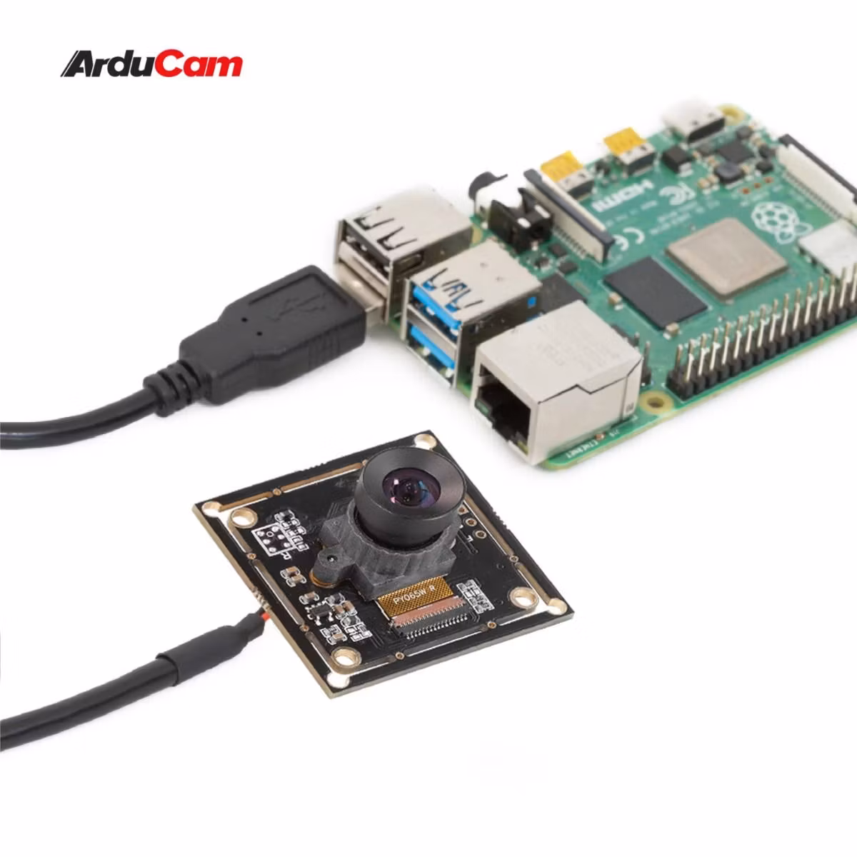 Arducam 100fps Global Shutter USB Camera Board, 1MP OV9281 UVC Webcam Module with Low Distortion M12 Lens Without Microphones
