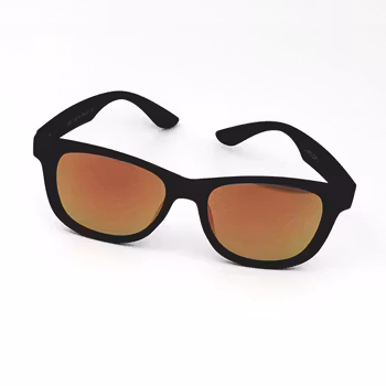 Suntique® Solisarna - Svart med orange spegelglas