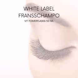 White Label Fransschampo 50 ml i vit skumflaska
