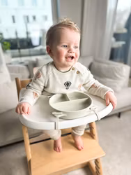 Måltidspaket tallrik & skål ink band - Warm Gray