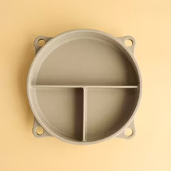 Barntallrik med sugpropp och spännband - Vintage Khaki