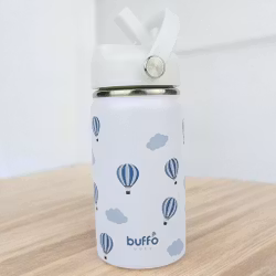 Sugrörsflaska rostfritt stål – Blue Balloon