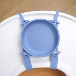 Barnskål med sugpropp och spännband - Buffo Blue