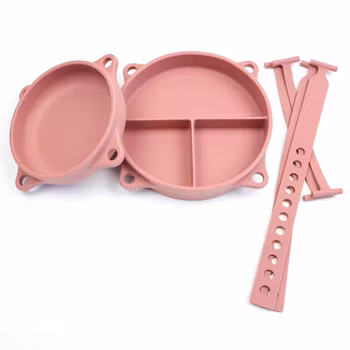 Måltidspaket tallrik & skål ink band - Dusty Pink