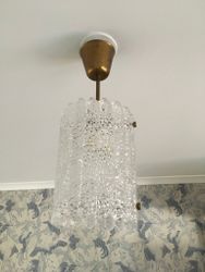 Orrefors Textured Glass Pendant by Carl Fagerlund