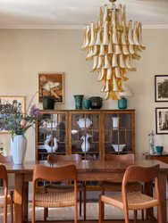 Amber Colored Murano Chandelier - Mazzega Style - GIANT