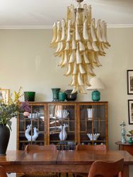 Honey Colored Murano Chandelier - Mazzega Style - GIANT