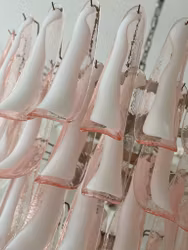 Pink Murano Chandelier - Mazzega Style - XXL
