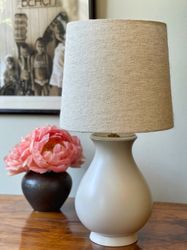 Wilhelm Kåge "Carrara" Ceramic Table Lamp. 1940s.