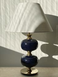 Stilarmatur Large Table Lamp Blue Glass. 1960s.