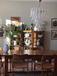 White Murano Chandelier [mazzega style] XL