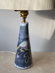 Colorful Ceramic Lamp by Tilgman Keramik, 1960s.