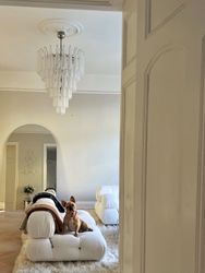 Murano Chandelier • DROP • large • clear glass