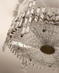 Mid-century Modern Orrefors Large Chrystal Chandelier