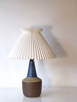 Søholm Danish Modern Blue and Brown Ceramic Table Lamp. 1970s.