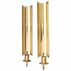 Pair of Brass Wall Candlesticks, Reflex by Pierre Forsell for Skultuna