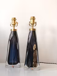 Orrefors pair of Crystal Table Lamps model RD-1323
