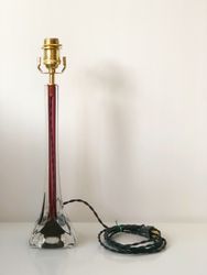 Mid-Century Modern Flygsfors Table Lamps in Burgundy by Paul Kedelv