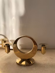 Kolbäck set of Rare Brass Candlesticks by Artur, 1950s