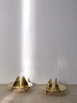 Pierre Forssell pair of Sculptural Candle Holders "No 20" for Skultuna