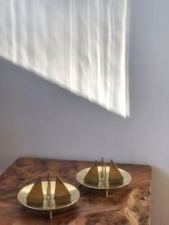 Pierre Forssell pair of Sculptural Candle Holders "No 20" for Skultuna